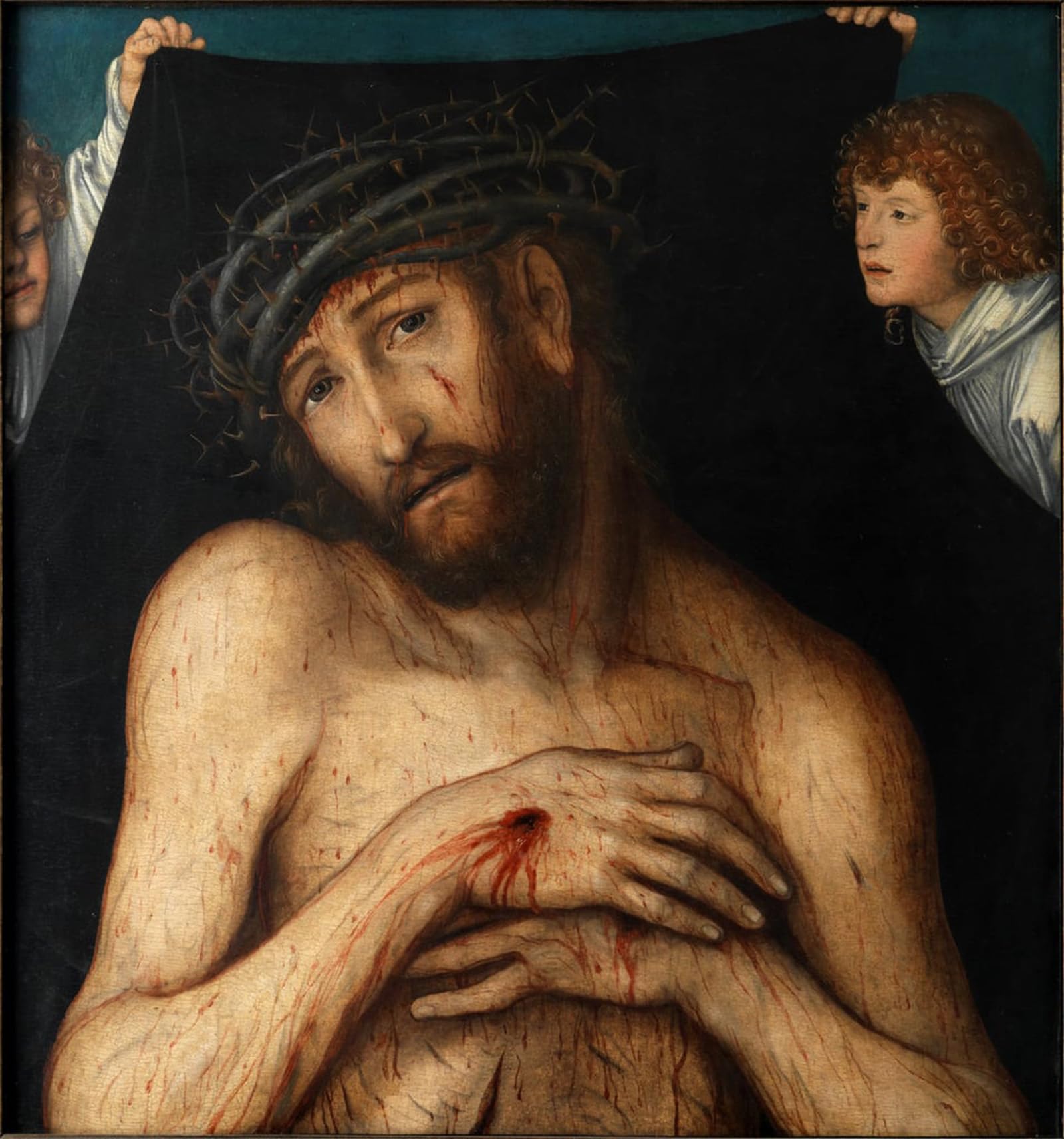 POSTERIIk Vintage Art Print Images Pictures Print the Man of Sorrows by Lucas the Elder Cranach Modern Colour Posters for Office Home Decor 60x90cm