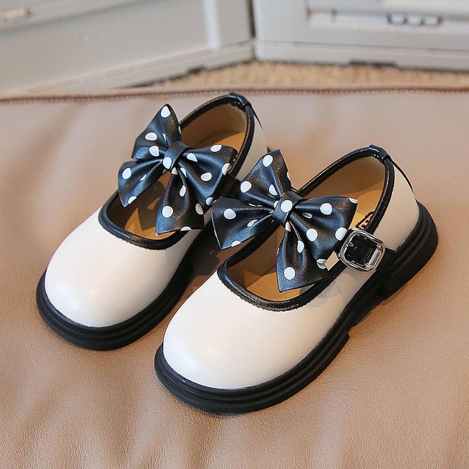 WICVIK Baby Girls Soft Sole Bowknot Princess Wedding Dress Mary Jane Flats Prewalker Light Baby Sneaker Shoes, Little Girl Dress Shoes for Party School Wedding, 3-10 Years : Clothing, Shoes & Jewelry