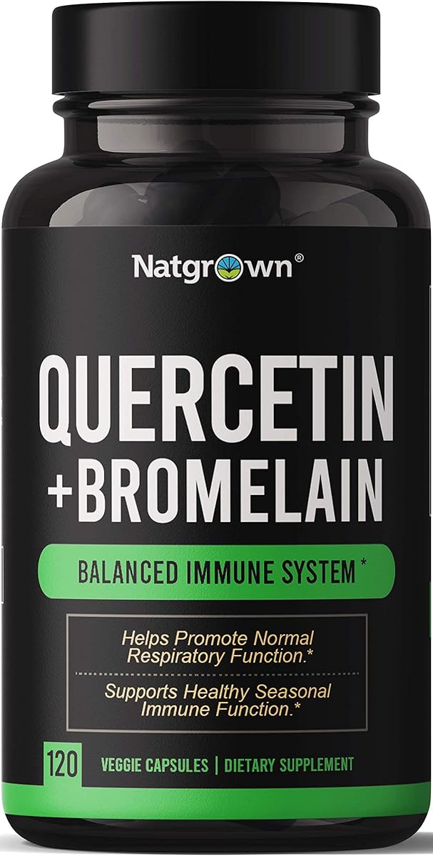 Natgrown Natgrown Quercetin with Bromelain Supplement Complex - 120 Capsules