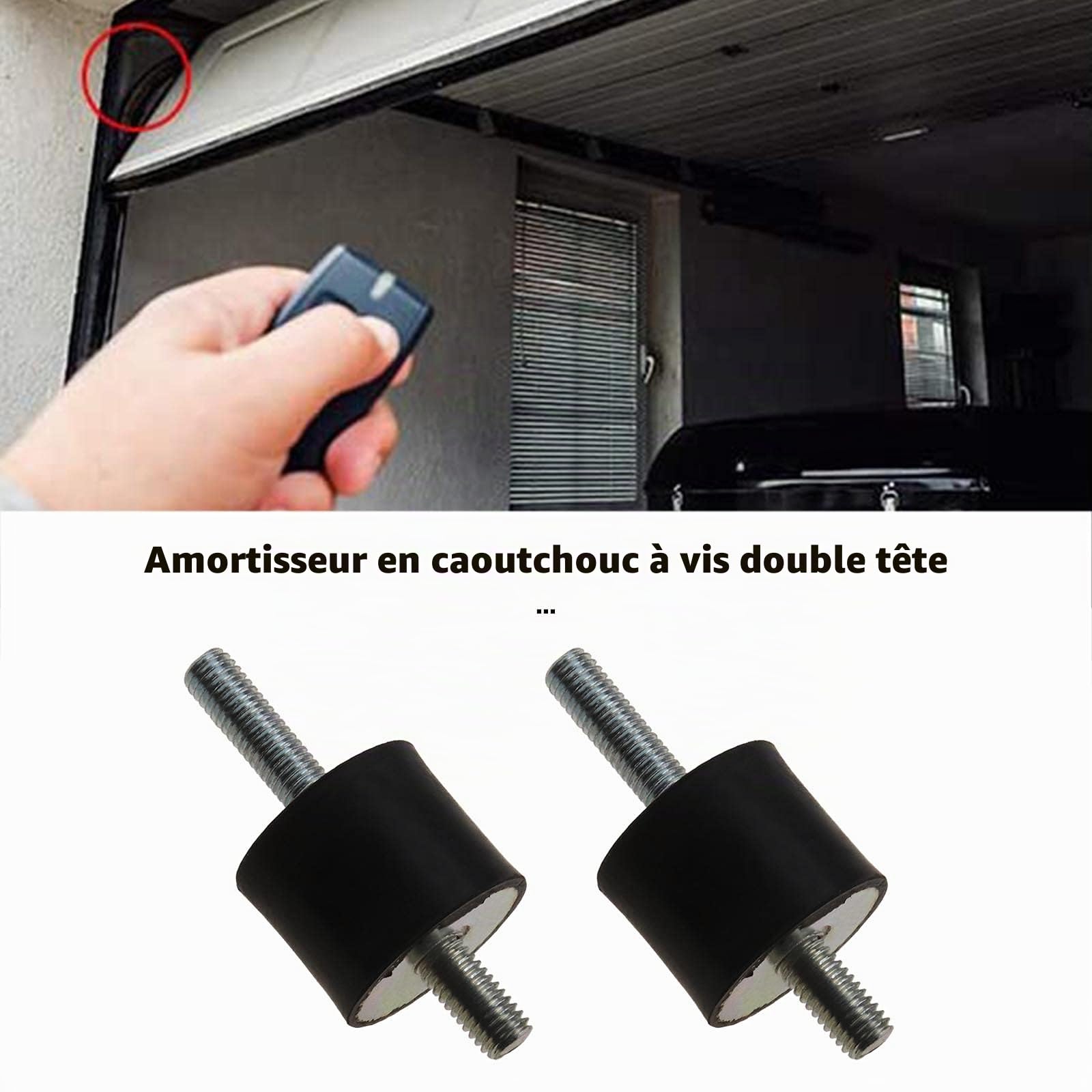 ECSiNG 4pcs M8 Double Mâle Anti Vibration Kit de Montage en Caoutchouc 30x25mm Remplacement pour Compresseur d'air Pompe Amortisseur Montage Bobine