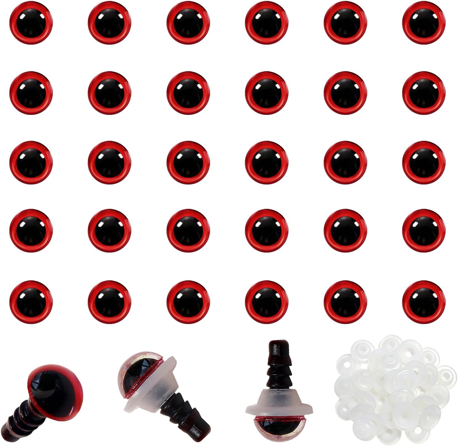 TOAOB 60pcs 12mm Blue Safety Eyes for Crocheting Craft Stuffed Animals Eyes