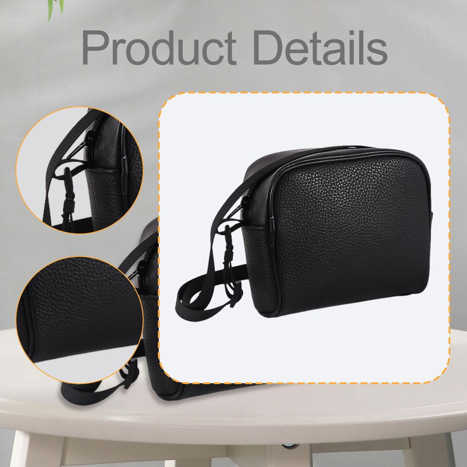 Étui de Rangement pour Jumelles, Accessoire Portable en Cuir PU résistant, Fermeture éclair Fluide, Indispensable pour Les Professionnels.