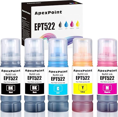 522 botellas de repuesto de tinta compatibles con ET-1110, ET-1810, ET-2400, ET-2710, ET-2720, ET-2800, ET-2803, ET-2810, ET-2811, ET-2820, ET-2840,