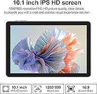 Vista 6 de Tableta de 10.1 Pulgadas Android 15.0, RAM 20GB (4+16Expand)+ROM 128GB, Batería de 6000mAh, Cámara Dual 2+8MP, Pantalla IPS HD Touch de 1280*800