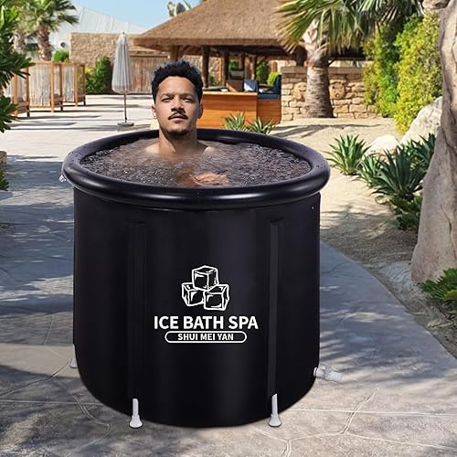 Miniatura 8 de Bañera de hielo grande para atletas, bañera portátil independiente para adultos, bañera de terapia de agua fría para recuperación, bañera de