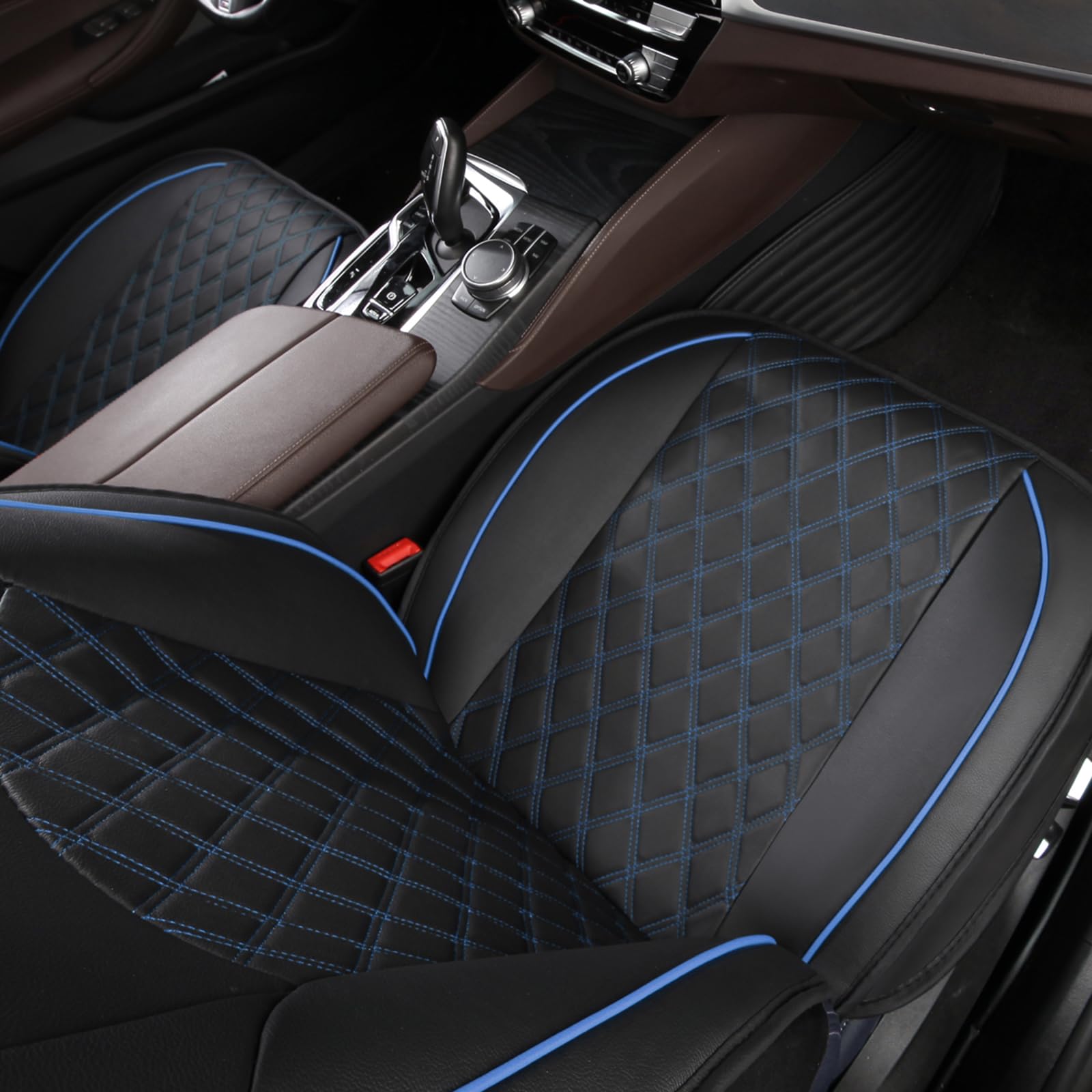 Juego completo de fundas de asiento de coche impermeables para VW TAIGO TIGUAN 2000-2024, ajuste universal (para TAIGO, azul)