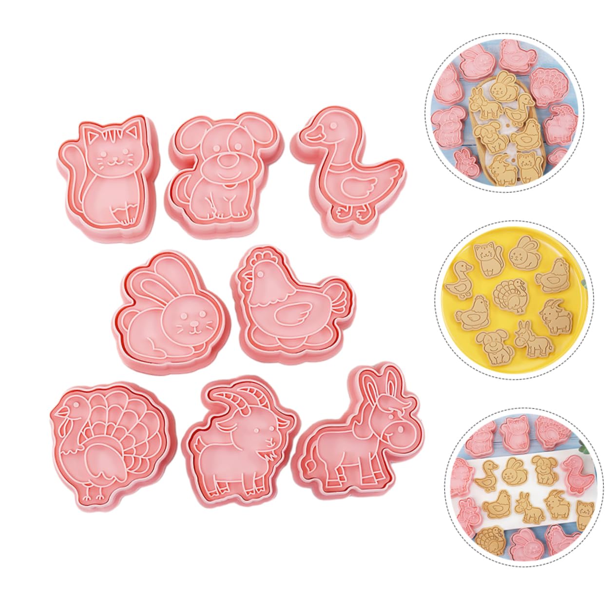 Cabilock 4ensembles Set De Emporte Animaux Plastique Alimentaire Outils De Pâtisserie pour Cookies Animaux De Biscuits pour Activités