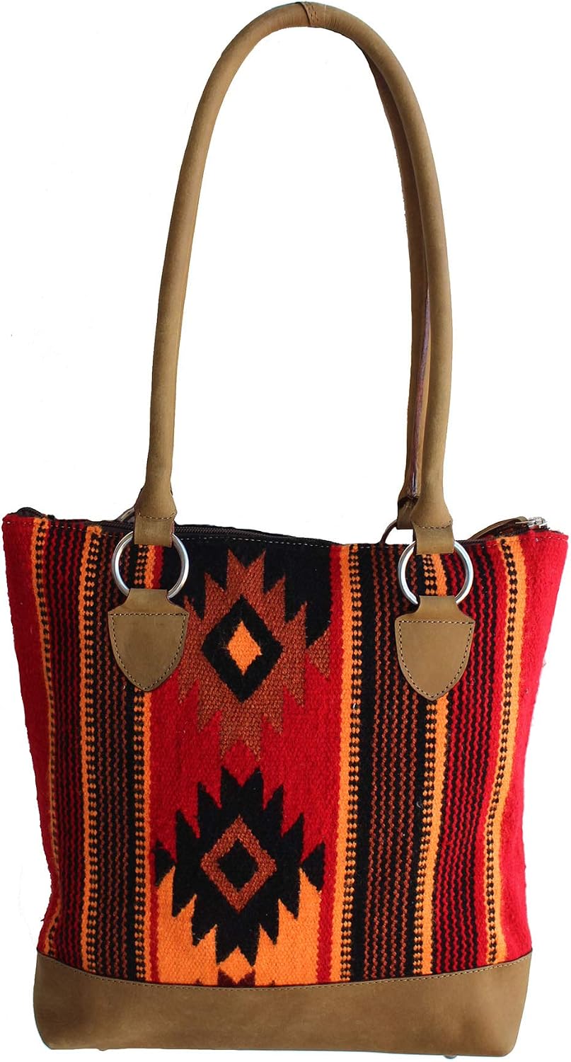 Women's Western Handwoven Wool Rodeo Cowgirl Handbag Shoulder Purse Tote 10308E