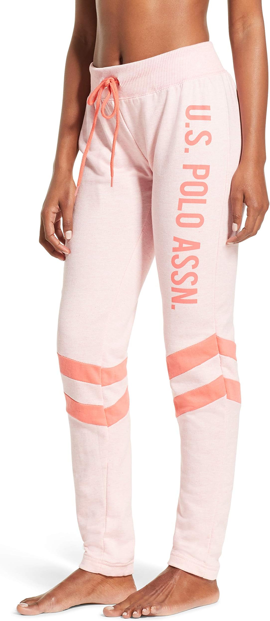 U.S. Polo Assn. Womens Sweatpants - Women Joggers Sweats with Logo Print - French Terry Poly-Cotton
