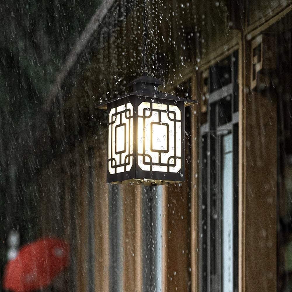 lampy wiszące, Zewnętrzny wodoodporny żyrandol balkonowy, lampa wisząca na suficie w stylu wiejskim, zewnętrzna werandzie, oświetlenie do ogrodu, wejścia, patio