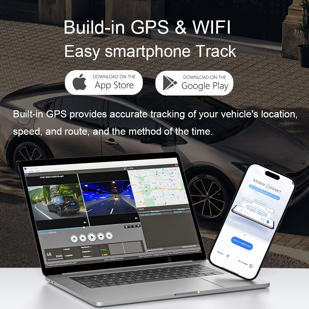 Kamera samochodowa 4K kompatybilna z Toyota Prius 2023 2024 2025 LE XLE Limited (XW60), zintegrowany wygląd OEM, wideo UHD 2160P, wbudowane WiFi i aplikacja, nagrywanie w pętli, Plug & Play
