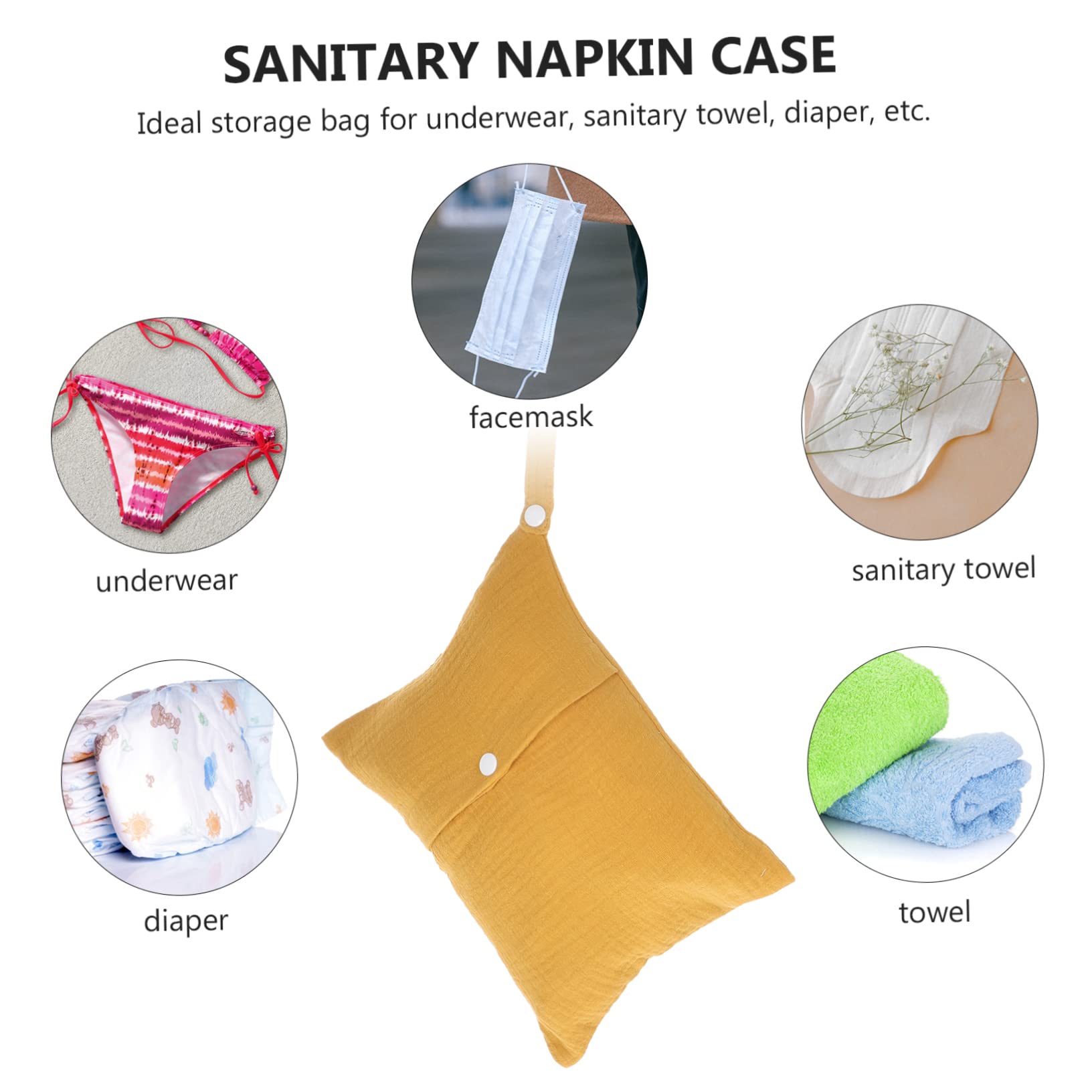 ifundom 5pcs Portable Stroller Bag Organizer Diaper Caddy Hanging Storage Pouch for Travel Camping