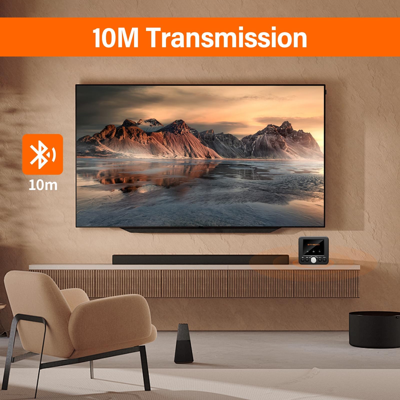 XYTEC Adattatore Bluetooth 5.0 2-in-1 Trasmettitore/Ricevitore – Audio Hi-Fi Per TV, Auto, Cuffie E Stereo, Batteria 250mAh