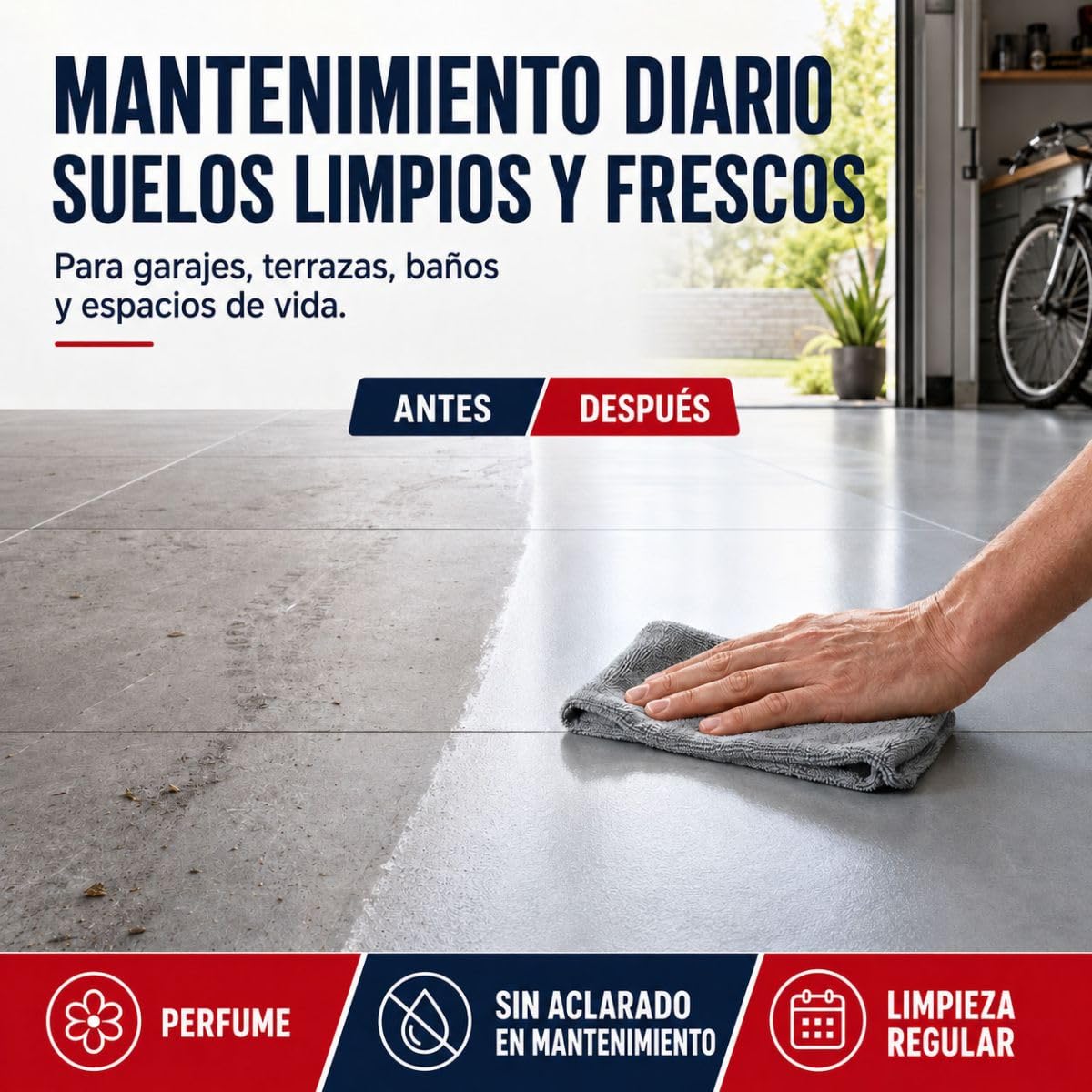 Limpiador desengrasante para suelos de baldosas y exteriores - LIMPIADOR DESENGRASANTE PARA SUELOS - 5 L - ARCANE INDUSTRIES