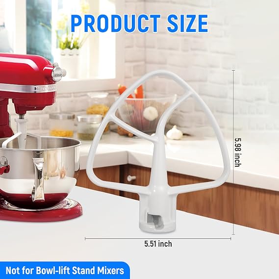 Mixer Beaters Attachments K45B 4.5-5 Quart Bowl Mixer for KitchenAid Stand