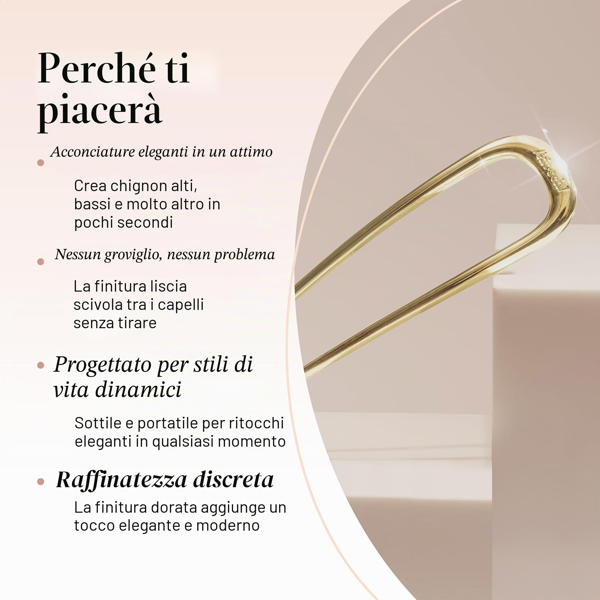 Kitsch Forcine Francesi per Capelli da Donna – Elegante e Durevole Forcella in Metallo per Acconciature a Chignon, Coda e Treccia, Tenuta Sicura Tutto il Giorno, Vestibilità Confortevole | Regali