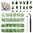 qiipii 3180Pcs Light Green Nail Rhinestones Multi Shapes Crystal Grass Green Flatback K9 Glass Rhinestones Gems Round Beads Stones Diamonds jewels w Wax Pen for Nails Face Eye Makeup Clothes Shoes DIY