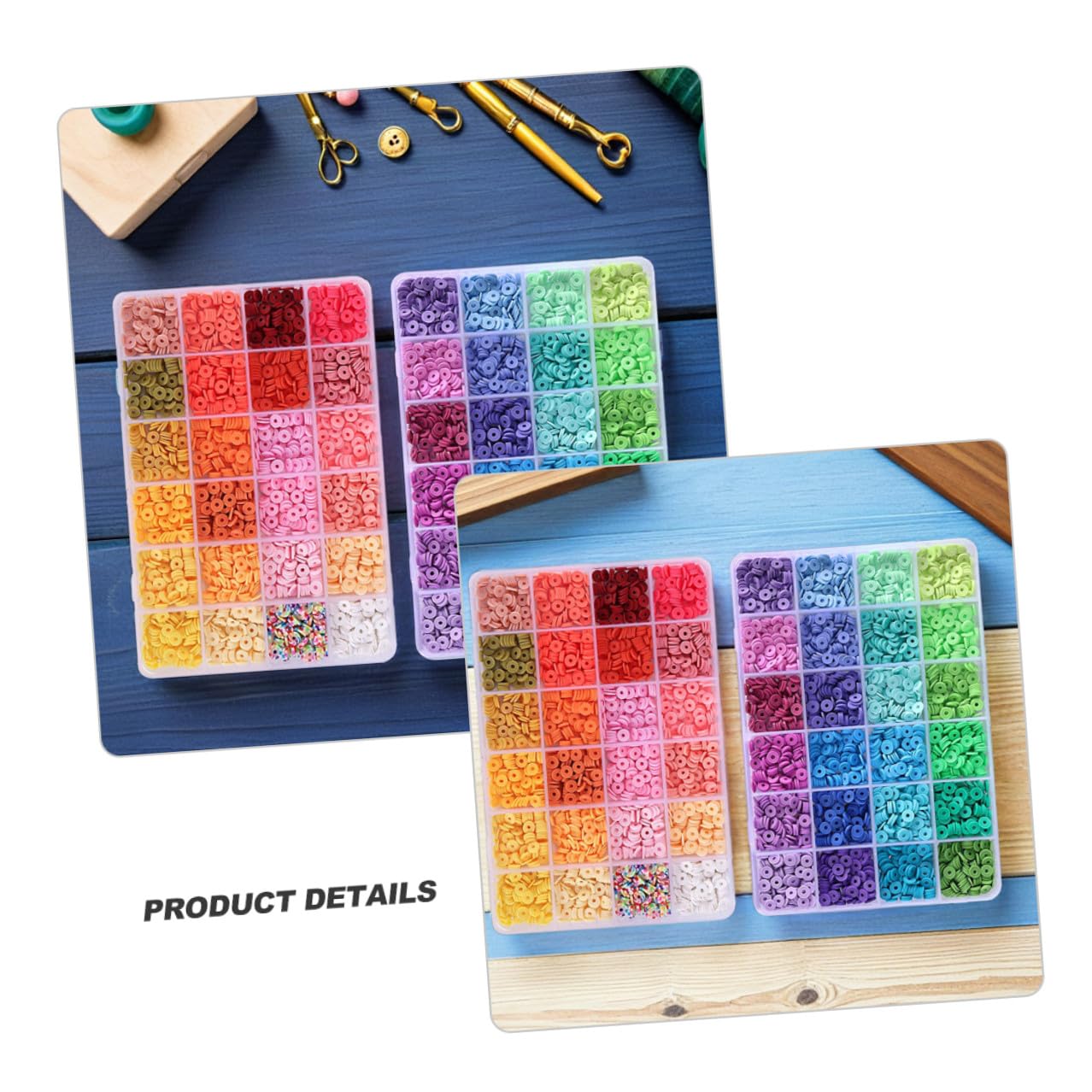 WEKAMOS Kit per Creazione Gioielli Argilla Polimerica Colori Perline per Bracciali Fai da Te Accessori per Collane e Portachiavi per Attività e Regali Creativi