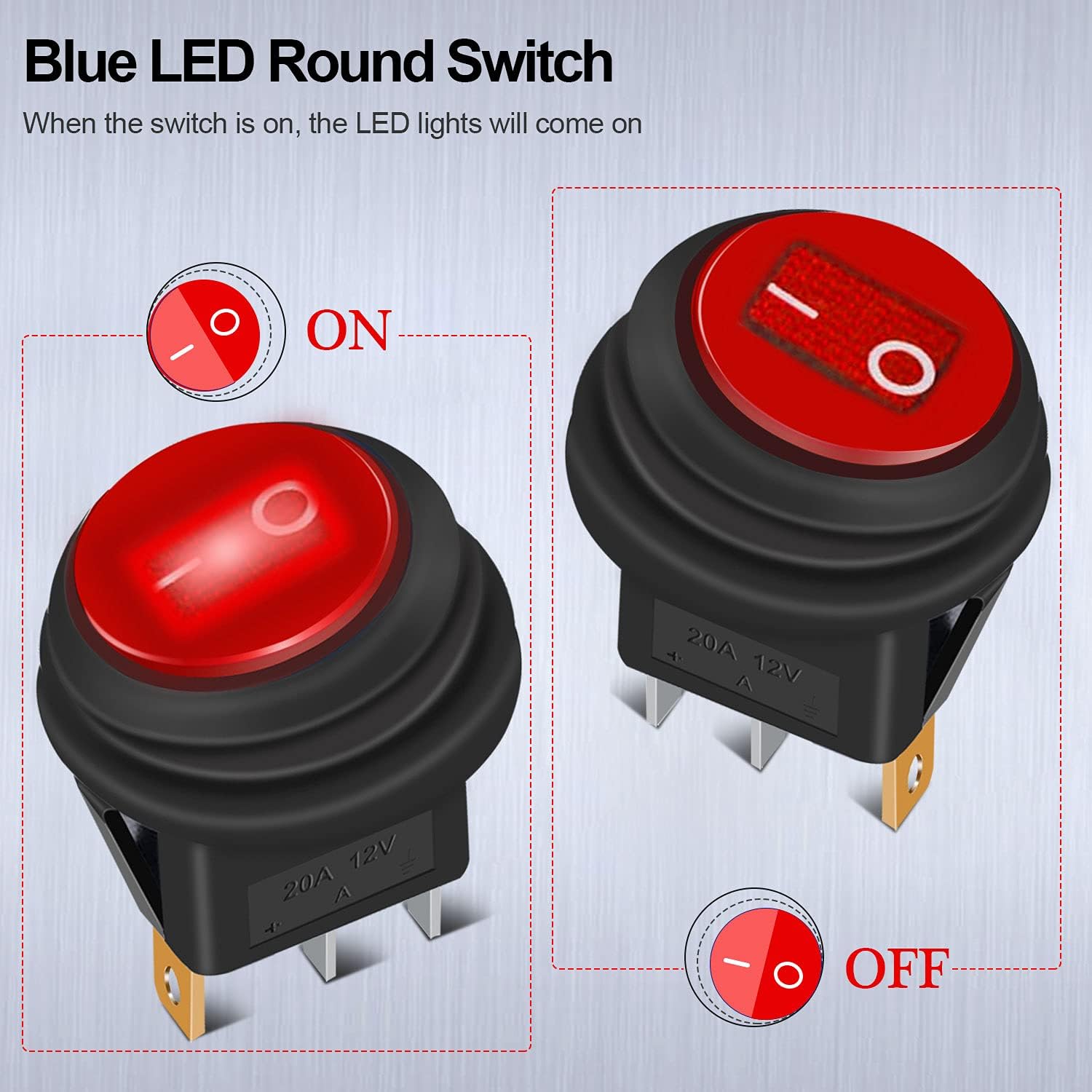 Bеѕt Quаlіtу 🔥 Twidec/5Pcs 12V Waterproof Lighted Round Rocker Toggle LED Switch 20A 3 Pins On-Off Car Truck RV Rocker Switch Red for Boat KCD1-8-101NW-R Uр Tо 40% оƒƒ Twidec/5Pcs 12V Waterproof Lighted Round Rocker Toggle LED Switch 20A 3 Pins On-Off Car Truck RV Rocker Switch Red for Boat KCD1-8-101NW-R