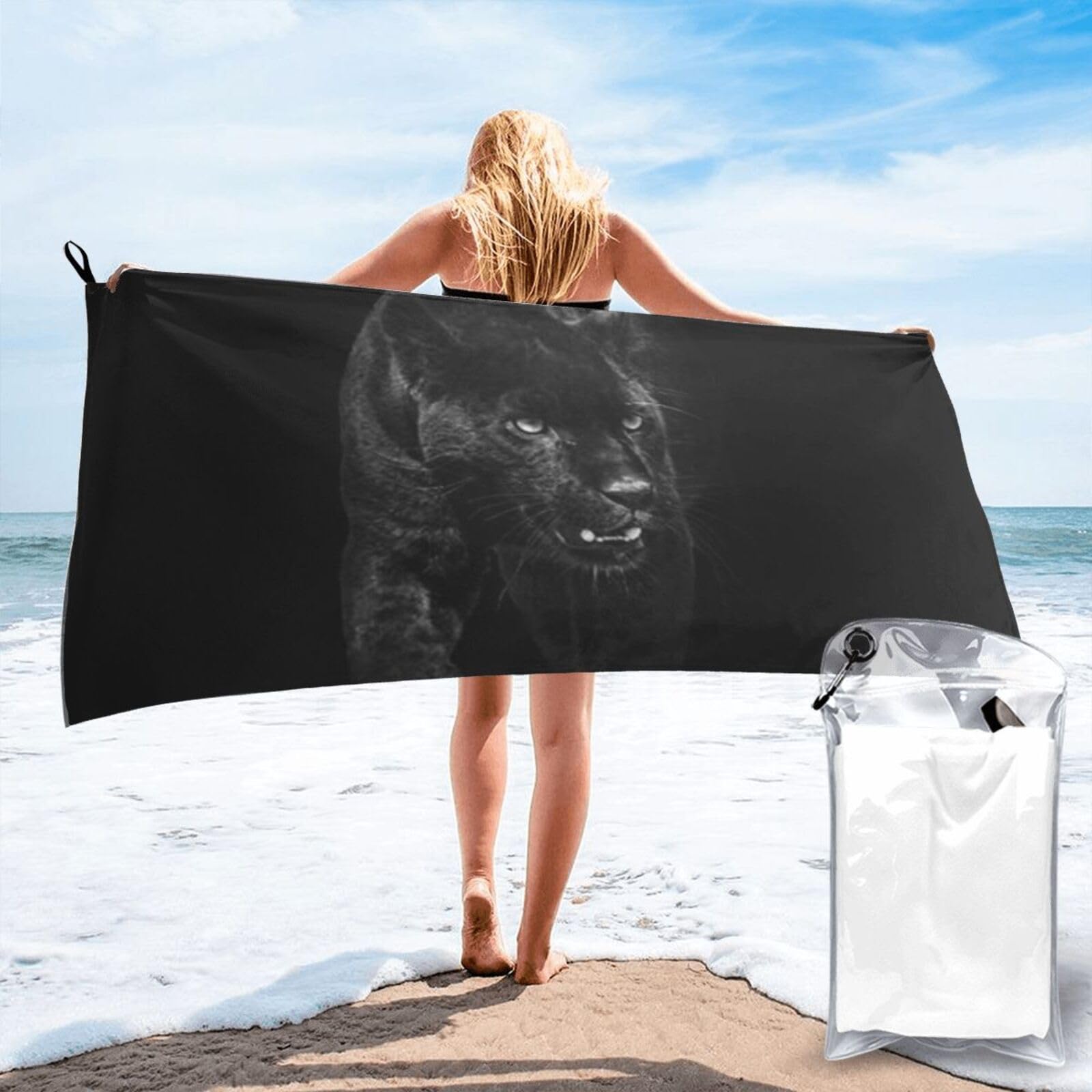 Schnell trocknendes Mikrofaser-Hundehandtuch, super saugfähiges, leichtes Handtuch für Outdoor-Abenteuer, Heimgebrauch, Haustierpflege, 69 x 140 cm