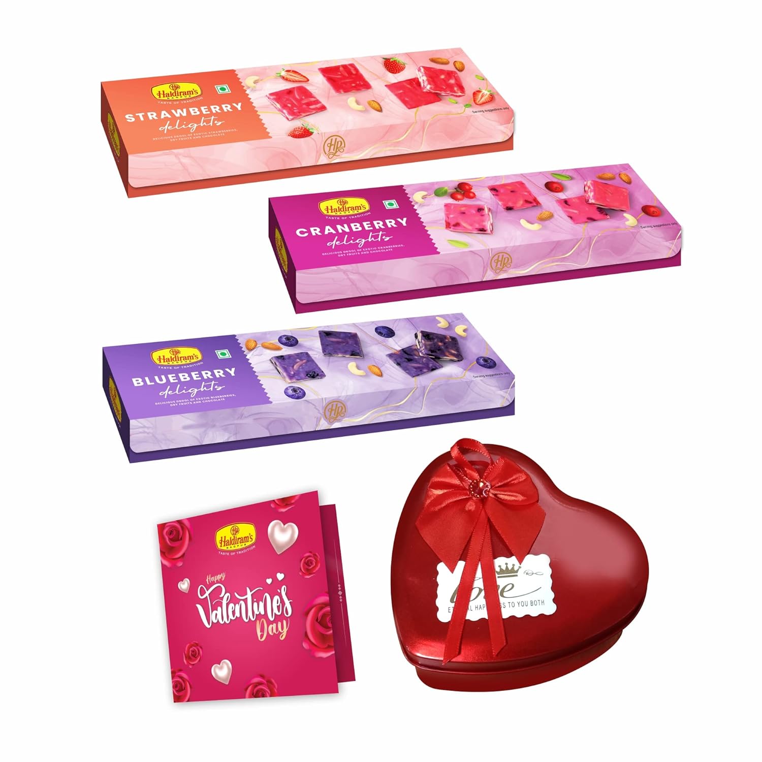 Haldiram's Nagpur Blueberry delight(125g),Cranberry delight(125g),Strawberry delight(125g) Combo