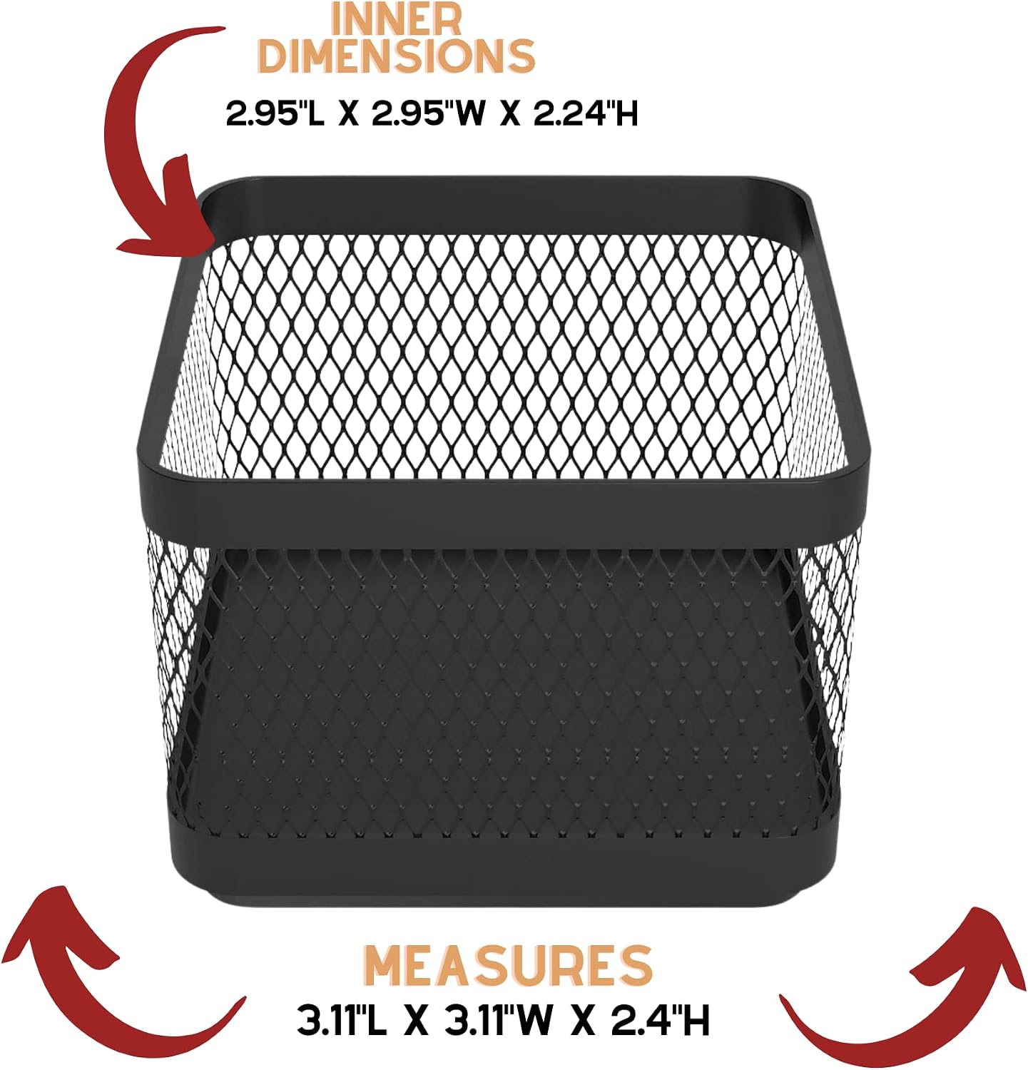 1InTheOffice Mesh Paperclip Holder for Desk, Paperclip Holder Desk Accessories Holder(2 Pack)