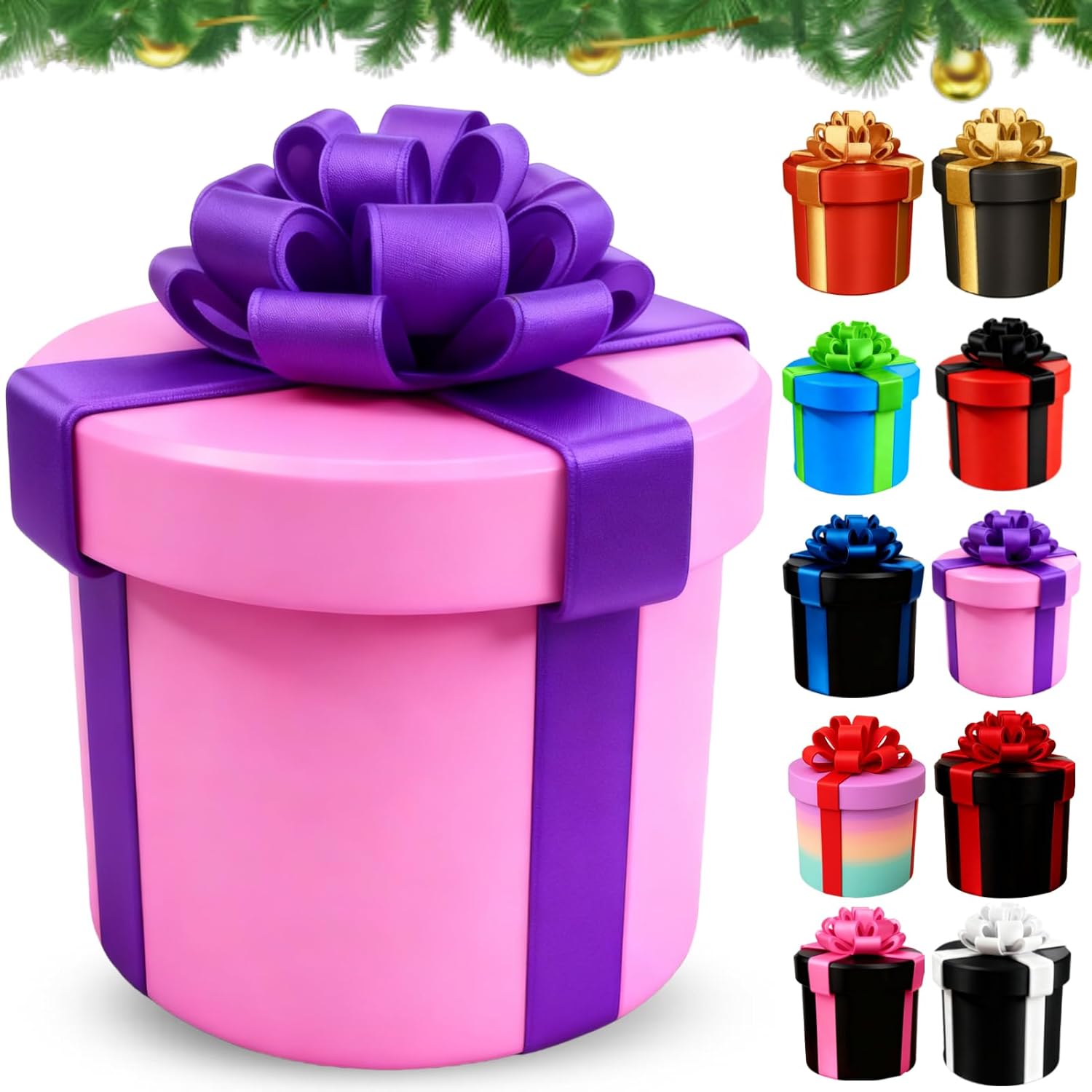 Annoying Nested Screw Gift Box - Annoying Nested Gift Box with Screws, Prank Screw Money Puzzle Boxes for Christmas (RED & Black)