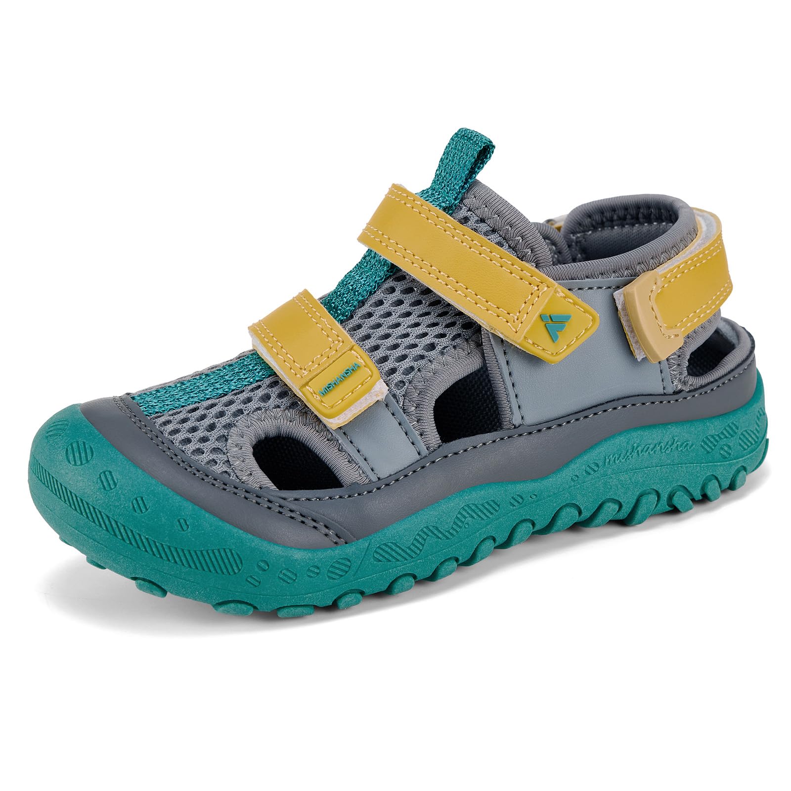 Mishansha Kinder Sandalen mit Geschlossener Zehenkappe, Unisex Trekkingsandalen für Jungen Mädchen, Gr.24-38