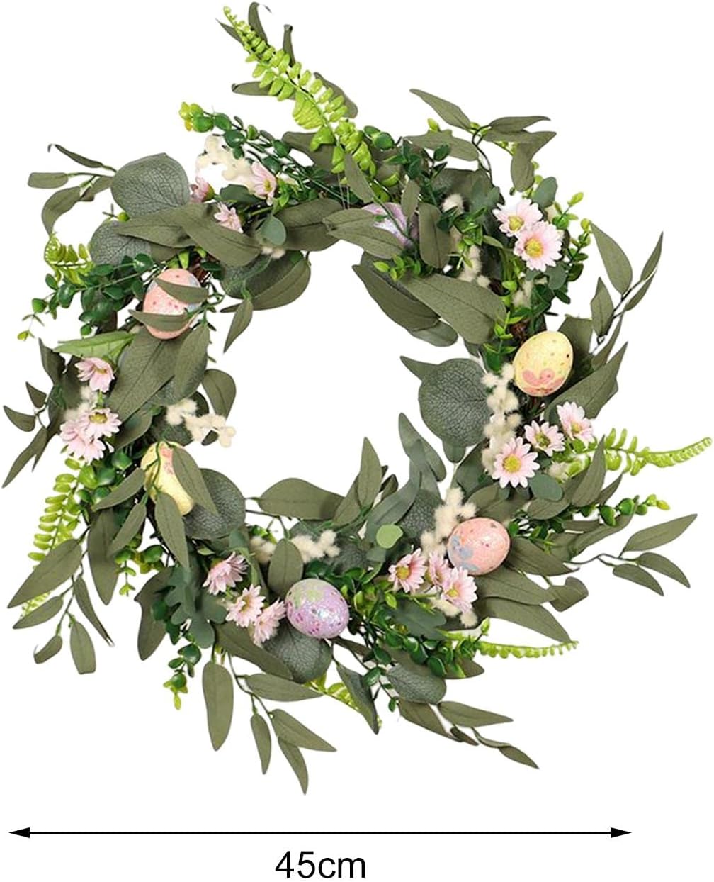 Eucalyptus Wreath Front Door Celebration Outdoor Window Easter Egg Garland