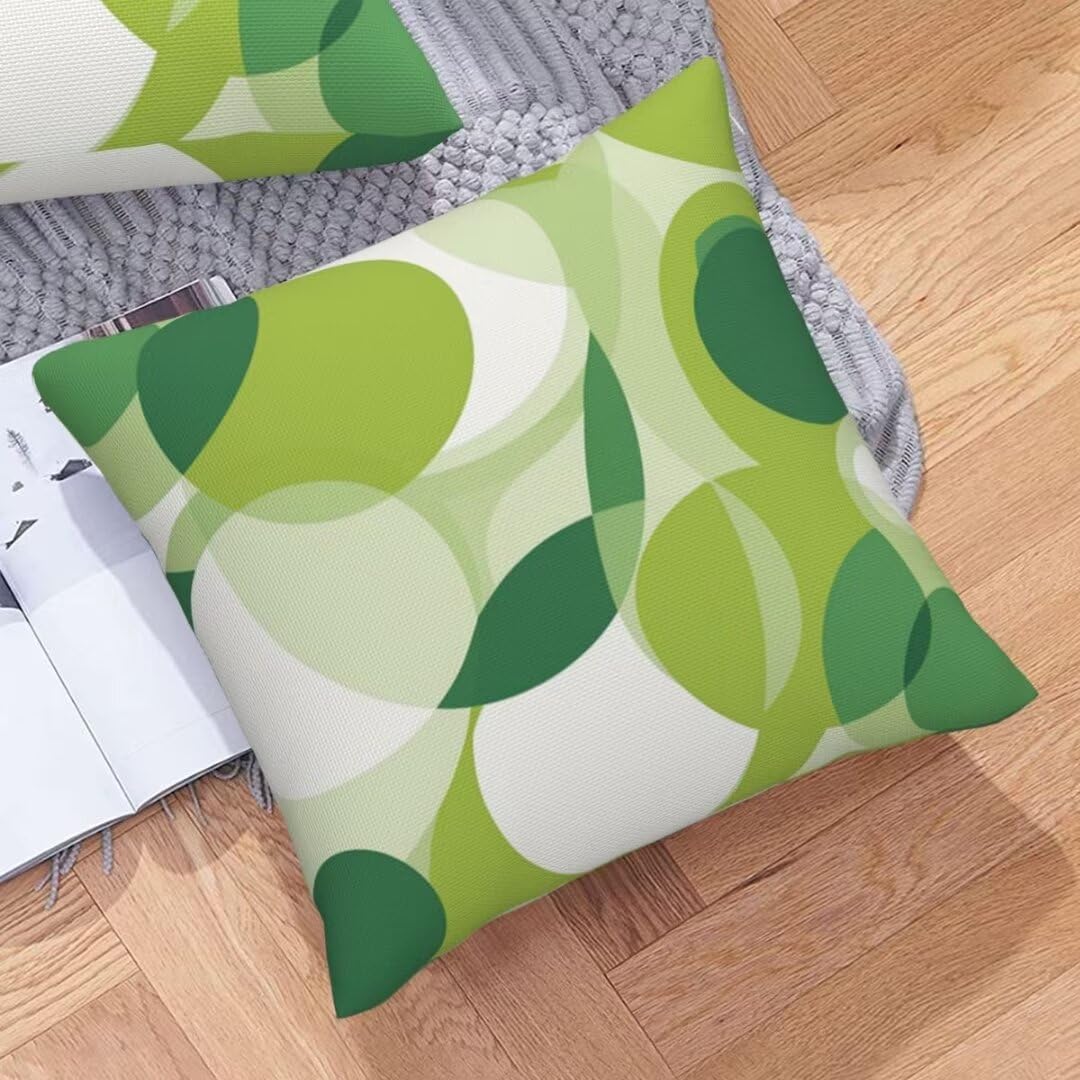 Funda Cojin 65x65 cm Juego de 2 Fundas de Cojines Verde Funda de Almohada de Lino, Fundas de Cojín Geométrico Cojines para Exterior, Funda Cojines Decorativos para Sofá Coche Cama Estar Jardin -LY417