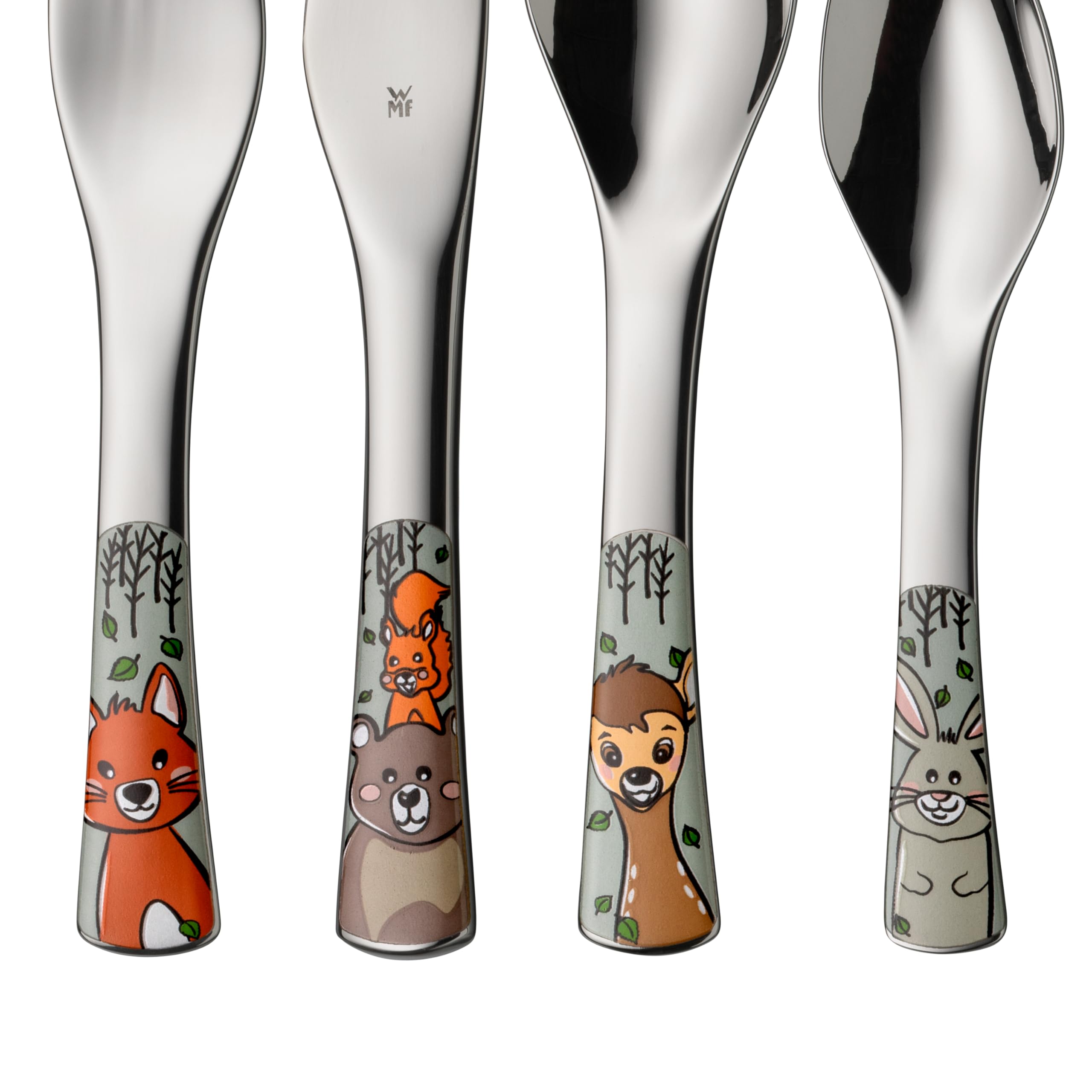 Posate per bambini WMF Forest Friends con incisione del nome - bellissimo set di posate per bambini - regali di battesimo personalizzati con incisione - idee regalo per bambine e bambini dai 3 anni
