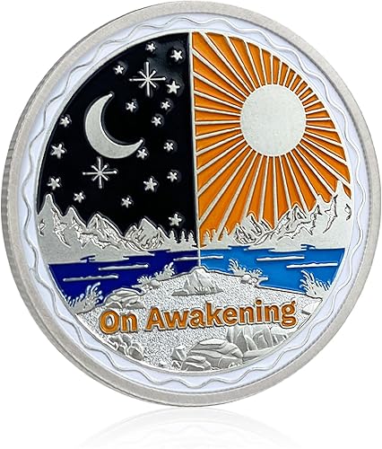 Miniatura 2 de On Awakening Sobriety Chip AA Sobriety Coin Sun Moon Medallón de Recuperación de Sobriedad Regalos para Mujeres Hombres Regalo de Recuperación de