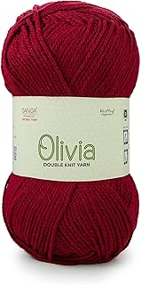 Ganga Acrowools Acrylic Olivia,Double Knit Yarn. Hand Knitting&amp;Crochet Yarn. Oekotex Class 1 Certified. Pack of 2 Balls-10...