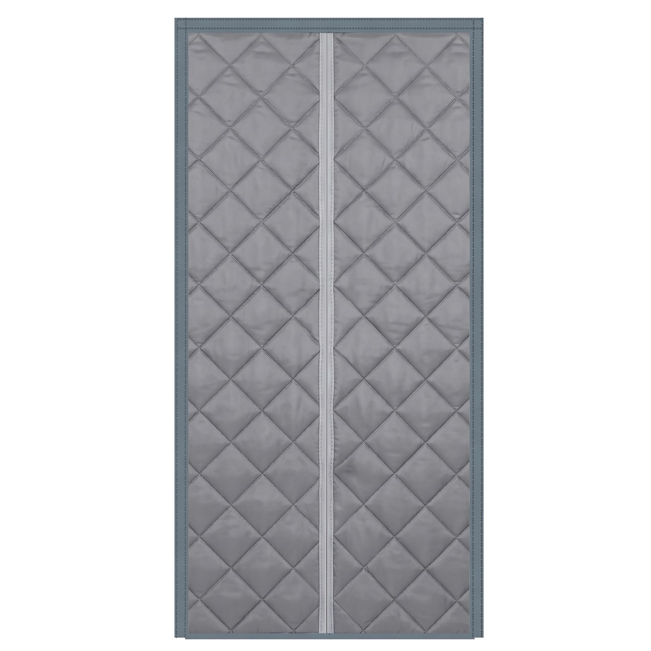 Ginwrek Temporary Door, Door Insulation Magnetic Doorway Curtain Auto-Closing Thick Insulated Temporary Curtain, Gray, 27.6 X 78.7 Inch