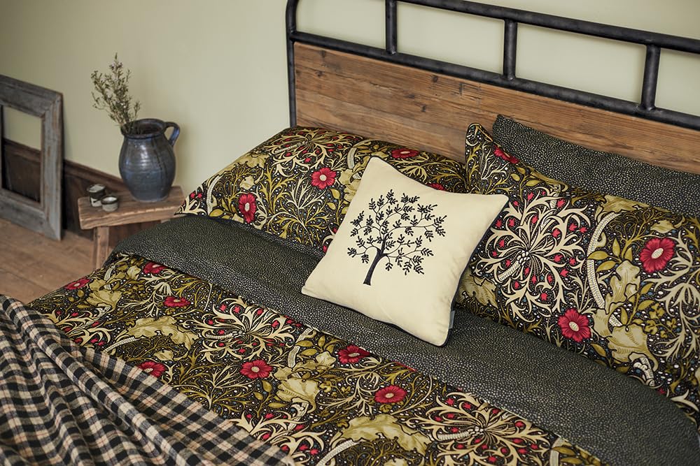 Morris Seaweed Duvet Cover Set, Black, Double - Image 2