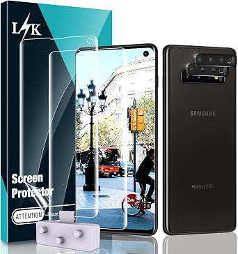 LK [3 Pack] Screen Protector for Samsung Galaxy S10, Ultrasonic Fingerprint Compatible Flexible Film HD Clear, Anti-Scratch, Bubble Free