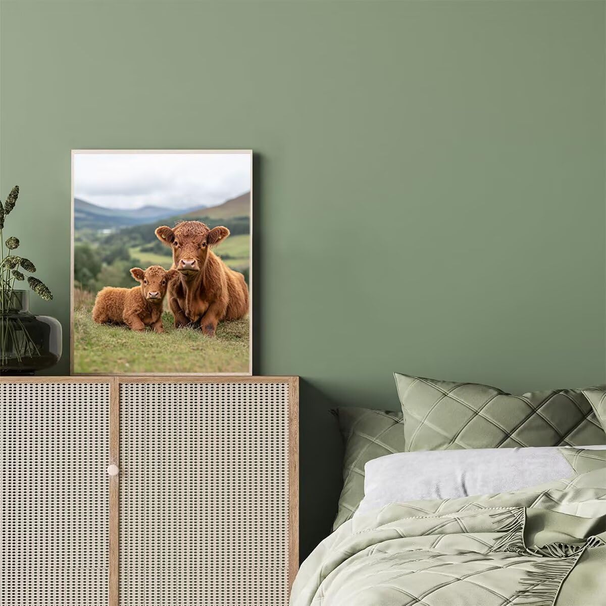 Dipingere con i Numeri Bue, Paint by Numbers Adulti Azienda agricola, Fai da te Creativi Adulti Quadri da Dipingere Numerati Kit per Decorazione Della Parete di Casa, Regalo 70x95cm Senza Cornice 39-6
