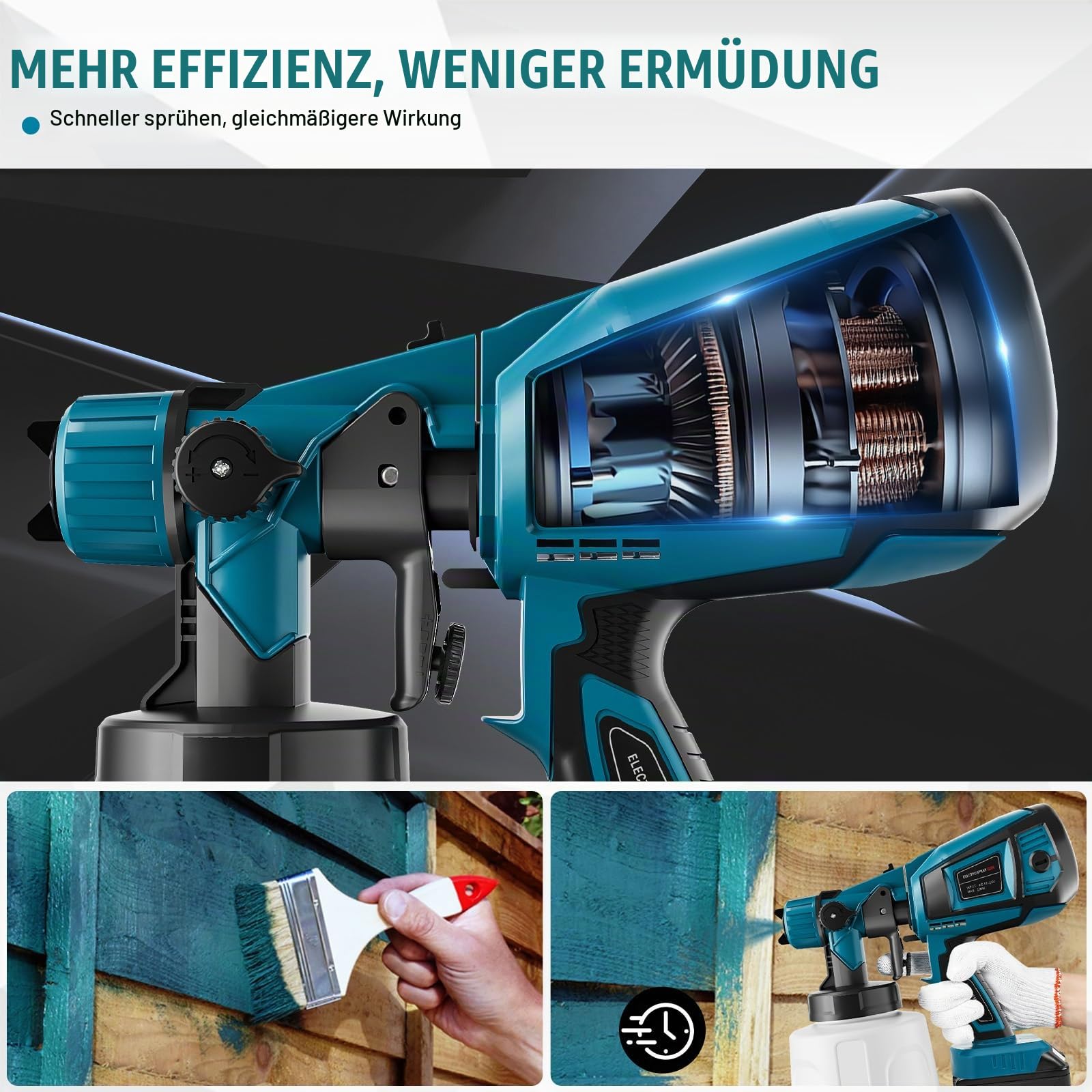 Akku Farbsprühsystem kompatibel mit Makita 18V Akku (Ohne Batterie)