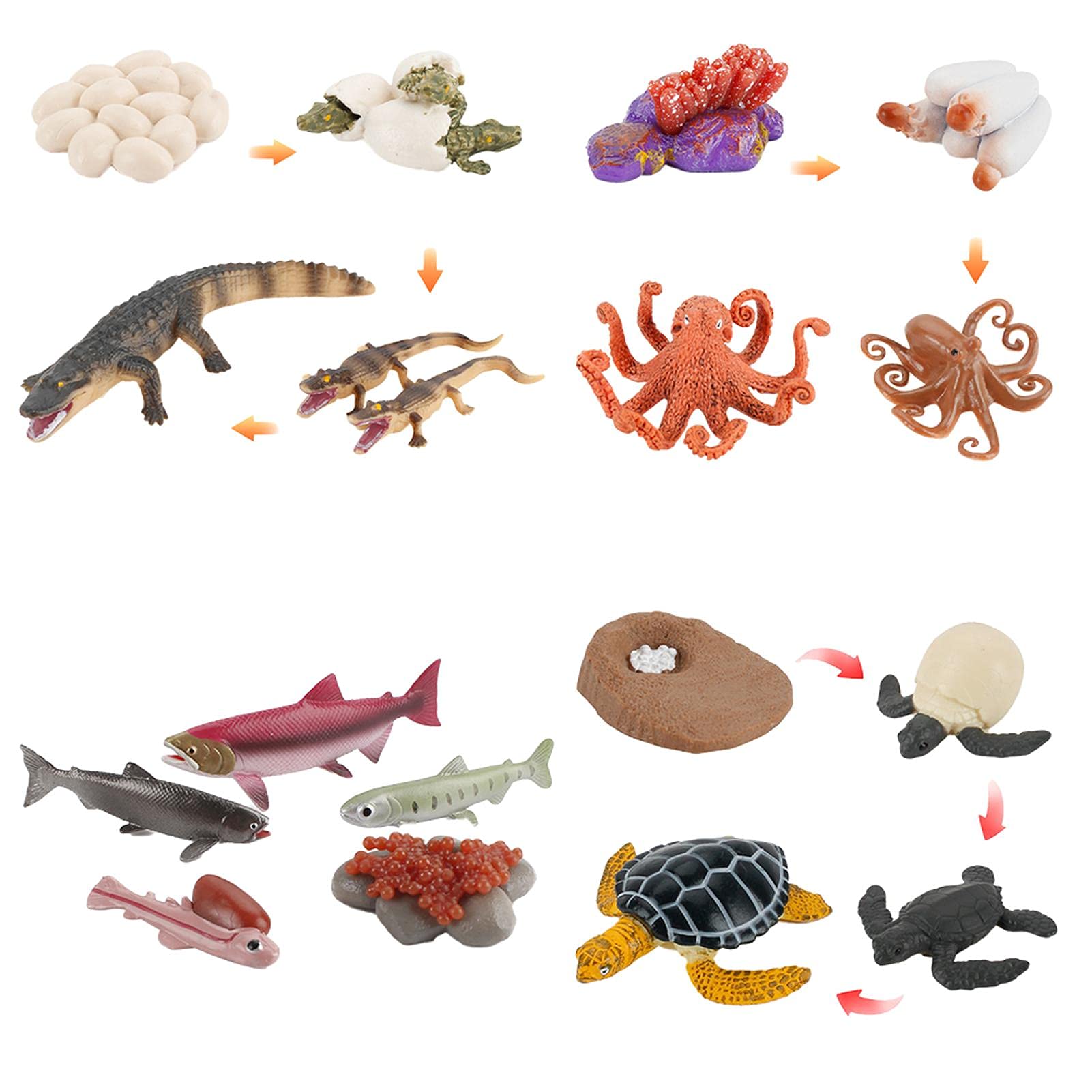 Buy NSVJVY 16pcs/Set Farm Animals /Marine Life/ Insect Figurines Life