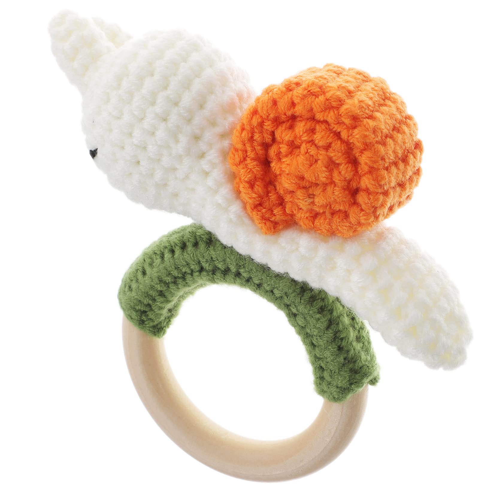 GLEAVI Creative Cartoon Snail Rattle Handheld Shaking Ring Plaything for Newborns Promotes Coordination and Parent Interaction