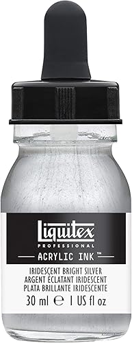Vista 28 de Liquitex - Pintura acrílica profesional INK! Jarro de 1 onza, color blanco de titanio Umber crudo transparente
