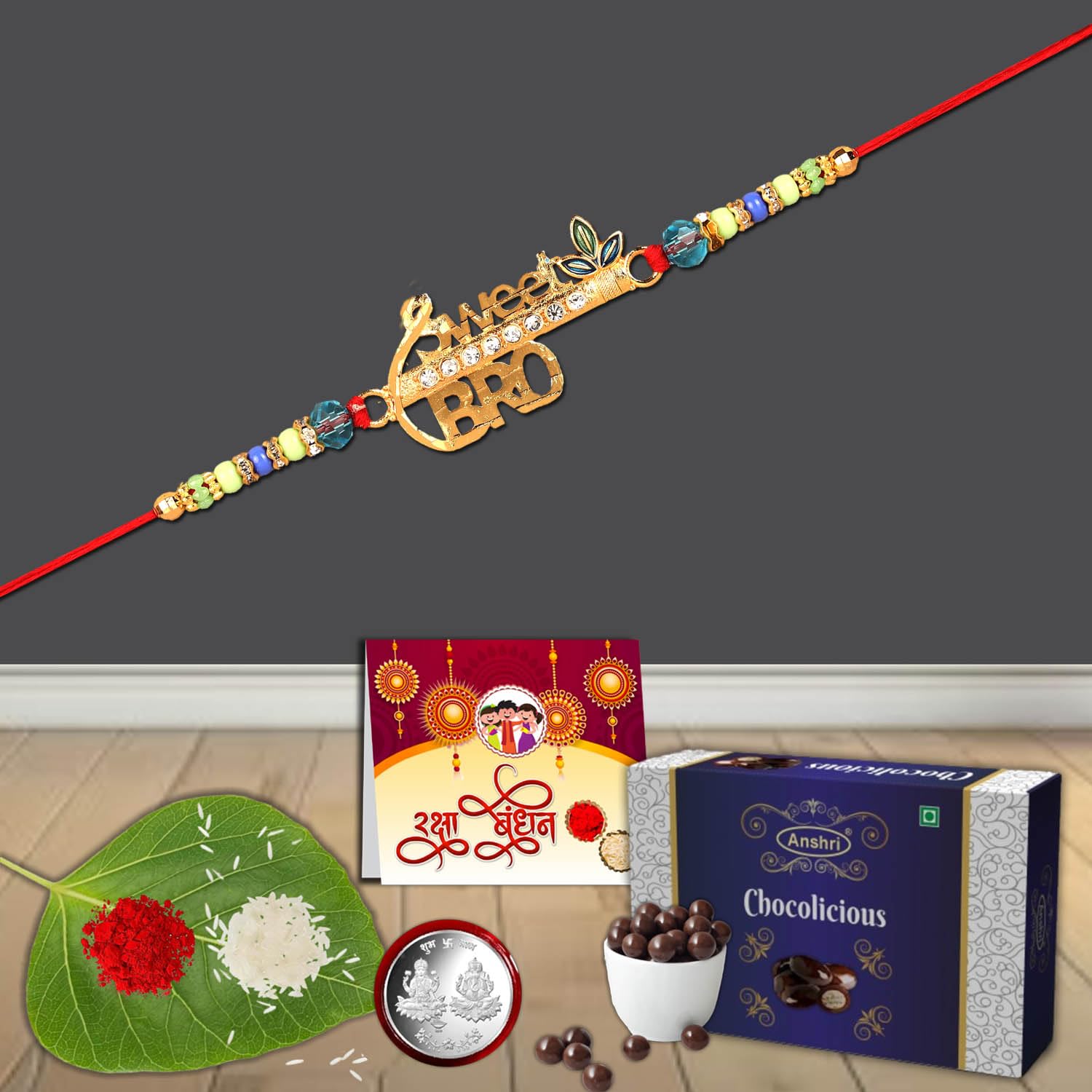 Anshri (0287-B)Set Of 2 | Rakhi WIth Chocolate | Rakhi for Brother | Rakhi & Chocolate Gift | 1 Rakhi With Chocolate | Bhaiya haiBrother Rakhi & Chocolate Hamper Gift | Rakshabandhan GreetingCard (1) (B0CBW7N9DF) Amazon Price History, Amazon Price Tracker