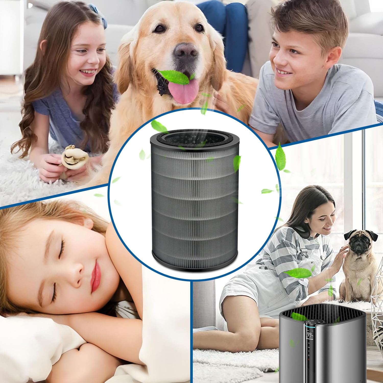 Filtro de repuesto para purificador de aire A10 compatible con Ganiza A10, filtro de purificador de aire, paquete de 2