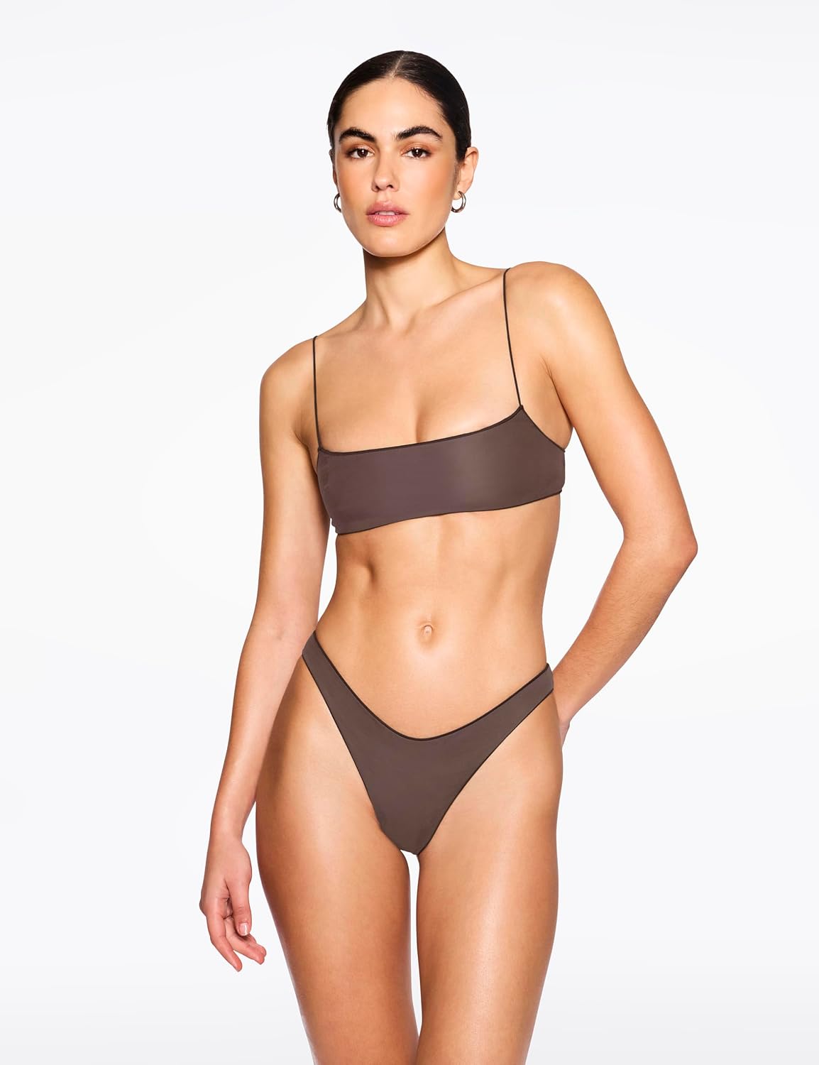 Tropic of C Women's Curve Bikini Bottom – High Cut Leg Minimal Coverage - by Candice Swanepoel