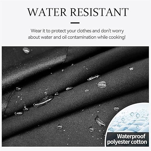 Miniatura 5 de Delantales divertidos para hombres, delantal negro con bolsillos, perfecto para cocinar en la cocina, barbacoa, hornear, regalos para marido, papá