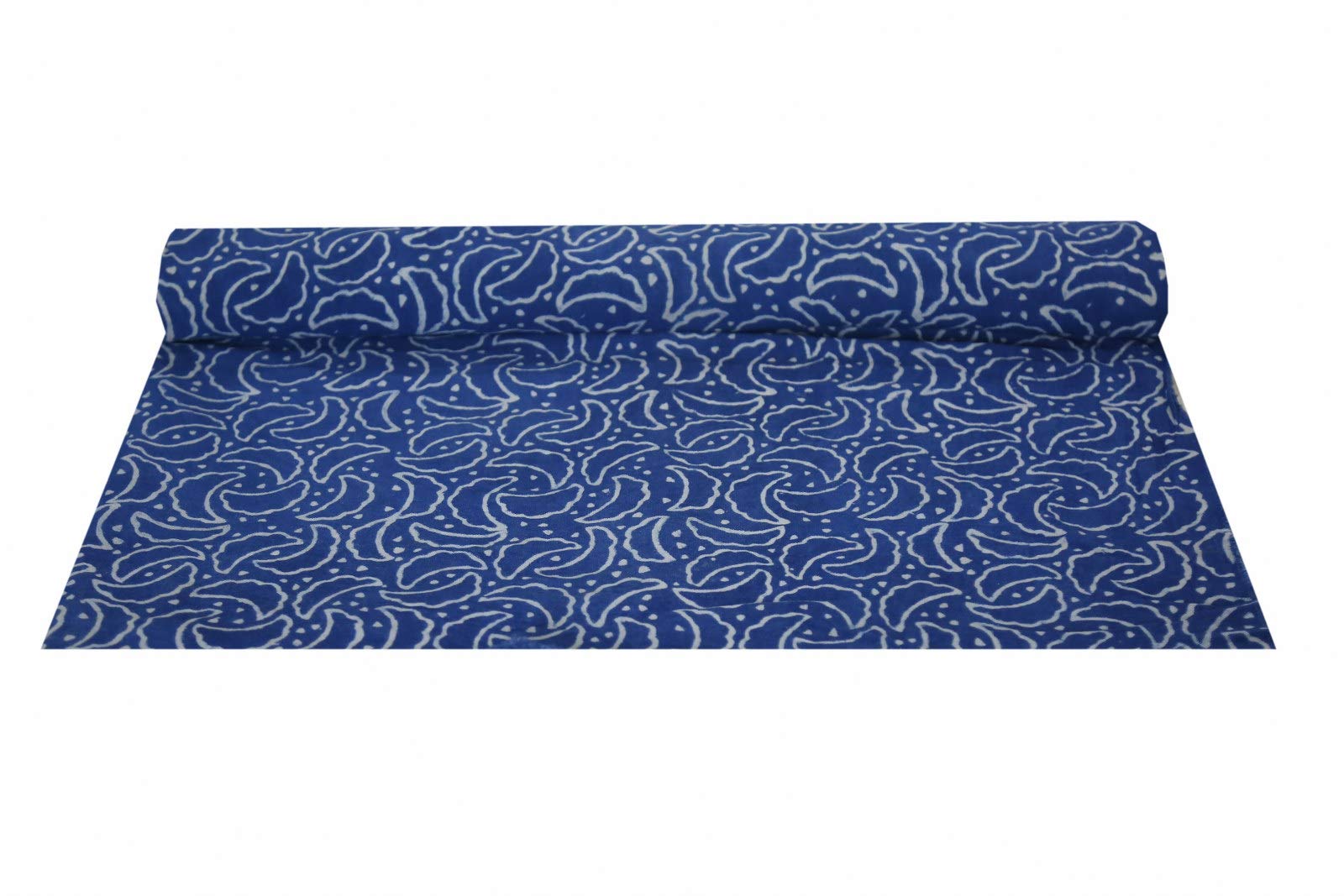 Tela de impresión de bloque de lona gruesa Trade Star, telas de tapicería índigo para sillas, tela india para Craft 350 GSM (10 metros)