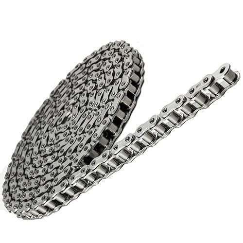 Miniatura 6 de Jeremywell Cadena de rodillos de acero inoxidable 60 SS 10 pies con 1 enlace de conexión