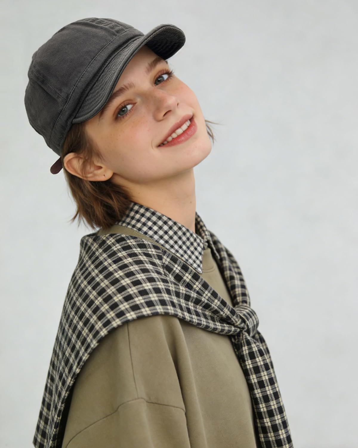 CLAPE Stylish Short Brim Soft Cap Baseball Cap Trucker/Baseball Style Hat Cap - Image 4