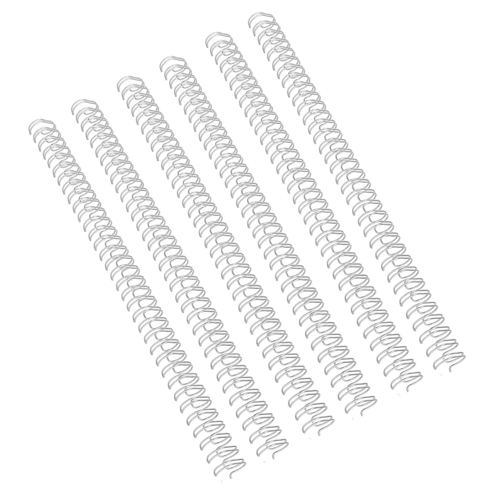 34 Schlaufen Binderücken 3:1 Teilung 100 Stück Spulen 14,3 Mm Durchmesser Zum Organisieren von Dokumenten und Berichten (Silber)