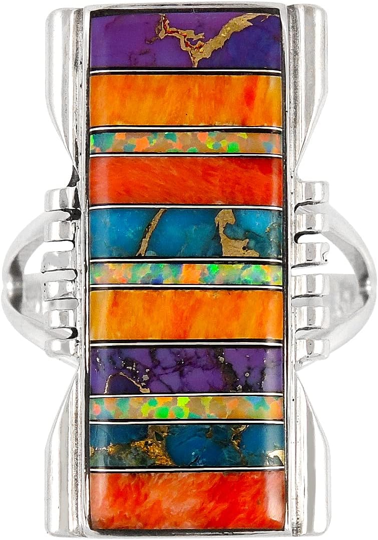 Turquoise Ring Sterling Silver 925 Size 6 to 11 - Image 3